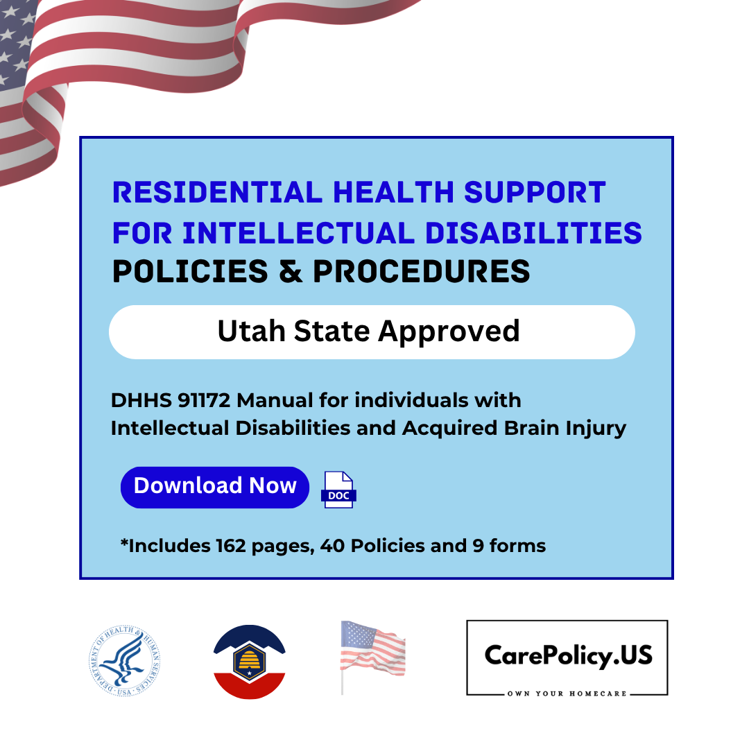 Residential Health Support for Intellectual Disabilities – Policies and Procedures – Utah State Licensure
