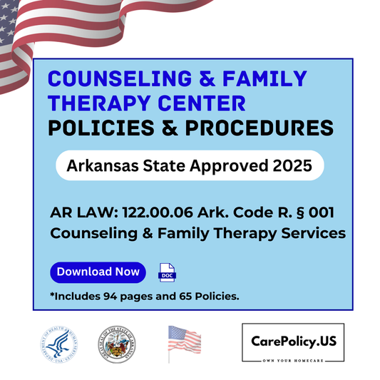 Counseling and Family Therapy Center- Policies and Procedures- Arkansas State Licensure