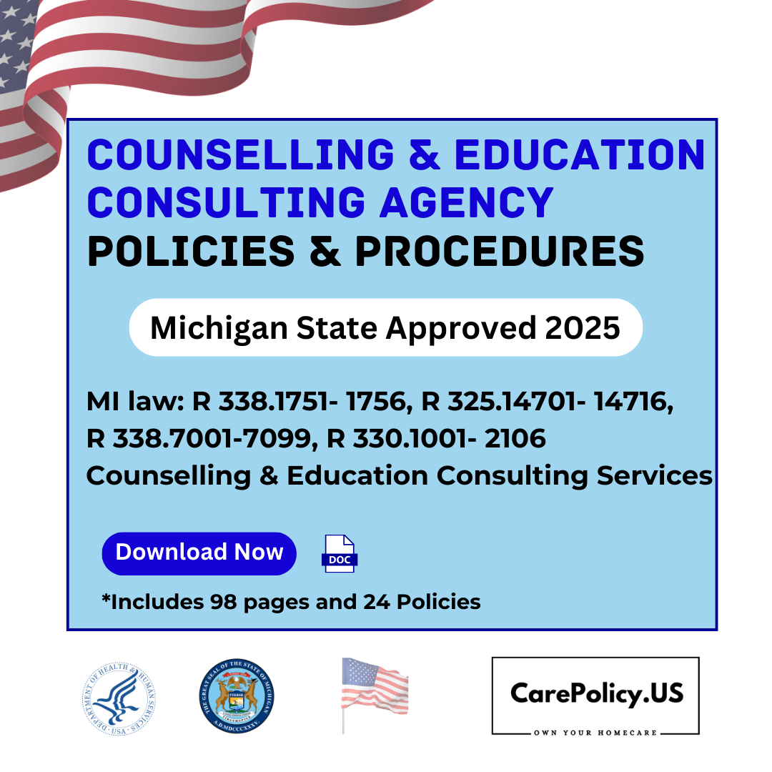 Counselling and Education Consulting Agency- Policies and Procedures- Michigan State Licensure