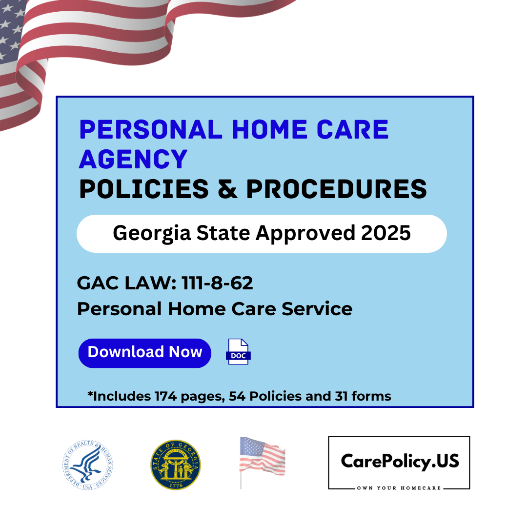 Personal Care Homes- Policies and Procedures- Georgia State Licensure