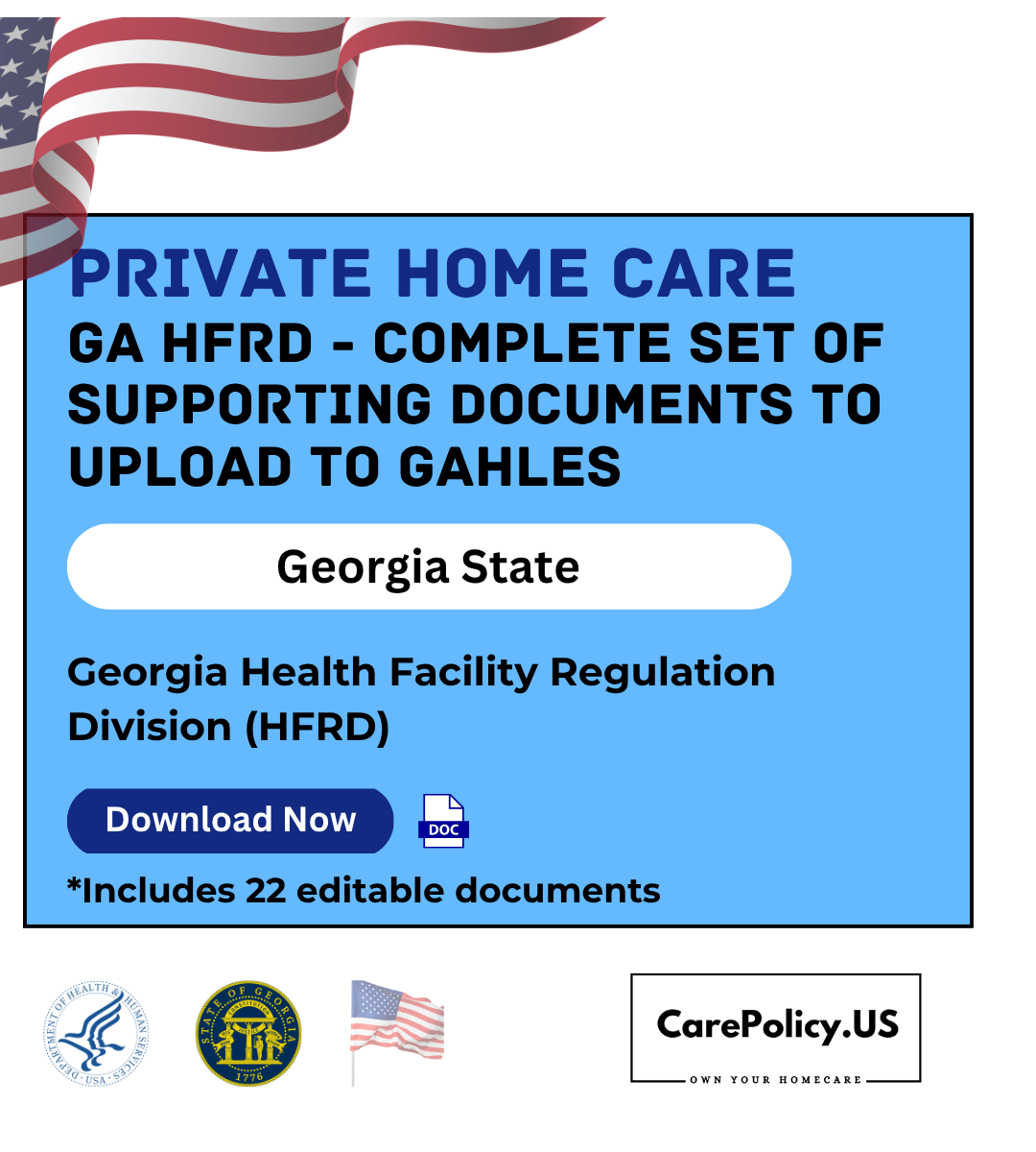Georgia Private Home Provider (PHCP) - Complete set of Supporting Documents To Upload to GAHLES