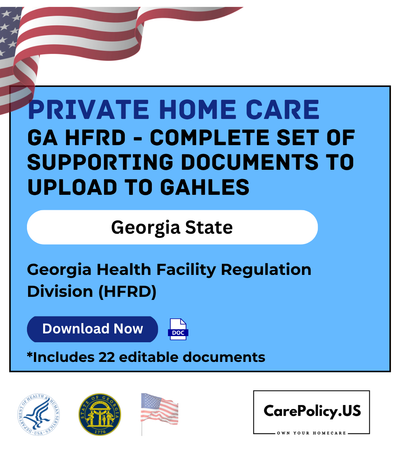 Georgia Private Home Provider (PHCP) - Complete set of Supporting Documents To Upload to GAHLES