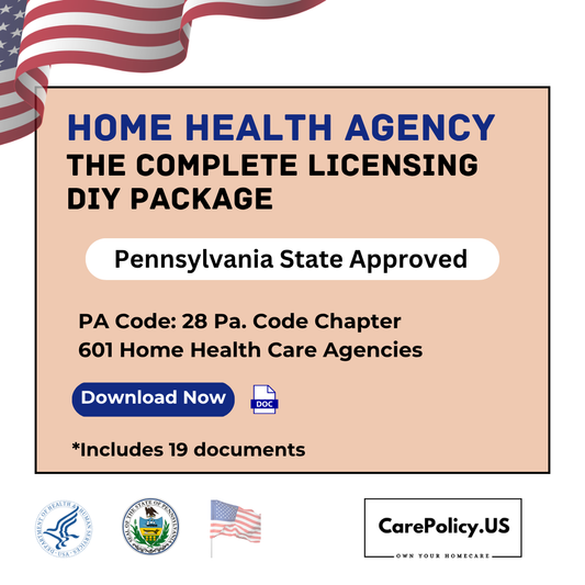 Home Health Agency - Pennsylvania State Complete Licensure Package