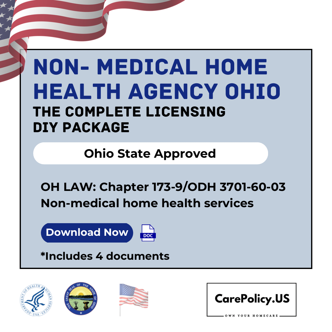 Non-Medical Home Health Services License-Ohio State Complete Licensure Package