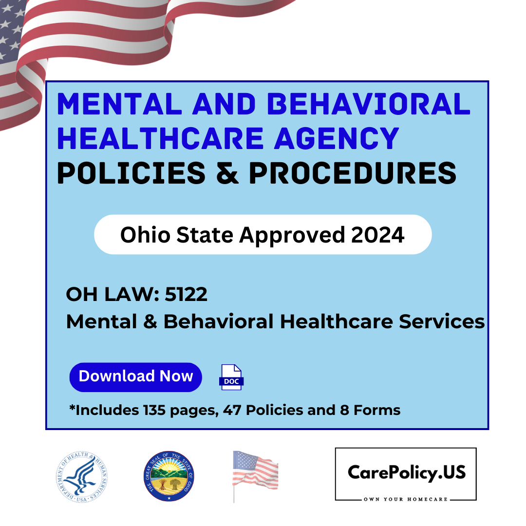 Mental and Behavioral Healthcare Agency- Policies and Procedures- Ohio State Licensure - CarePolicy.US