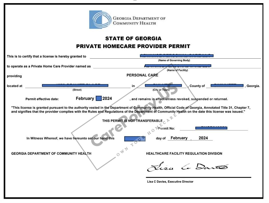 Private Home Care GA HFRD - GAMMIS- Supporting Documents To Upload ...